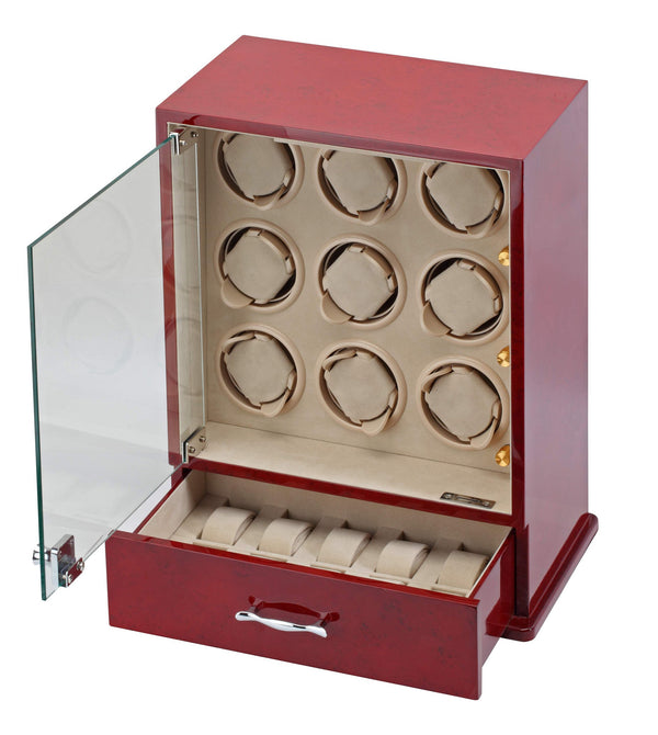 Diplomat Estate Collection Rosewood Nine Watch Winder