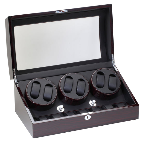 Diplomat Ebony Wood Six Watch Winder