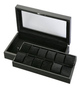 (12) Diplomat Carbon Fiber Watch Box With Clear Top