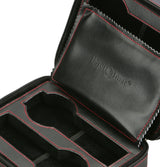 Diplomat Black Leather 4 Watch Travel Case