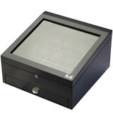 Volta Carbon Fiber 15 Wood Watch Case With Extra Storage Compartment
