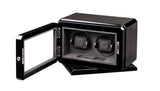 Volta Black Oak Double Watch Winder with Rotation Base