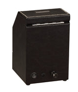 Diplomat Black Leather Single Watch Winder with Stitch Trim