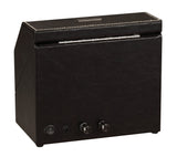 Diplomat Black Leather Double Watch Winder with Stitch Trim