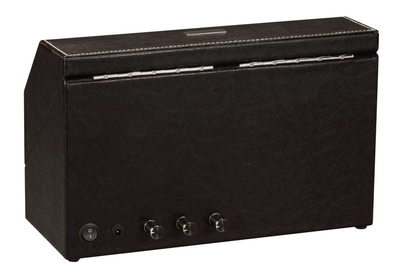 Diplomat Black Leather 3 Watch Winder
