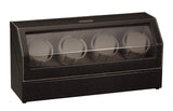 Diplomat Black Leather Four Watch Winder