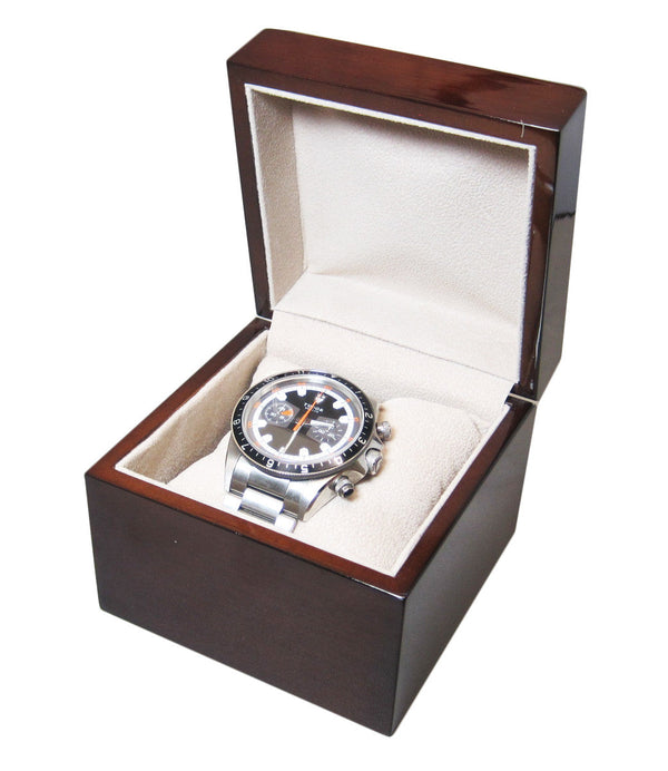 Single Genuine Mahogany Wood Watch Box